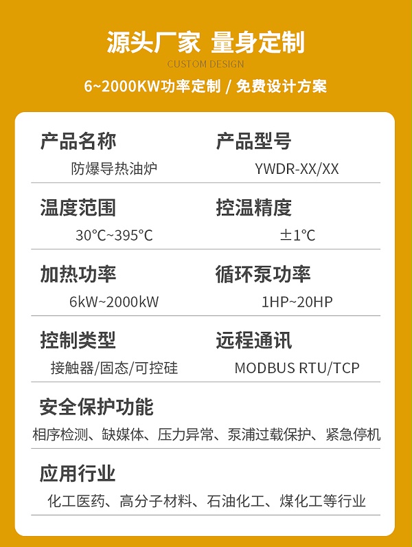 隔离式防爆导热油炉参数